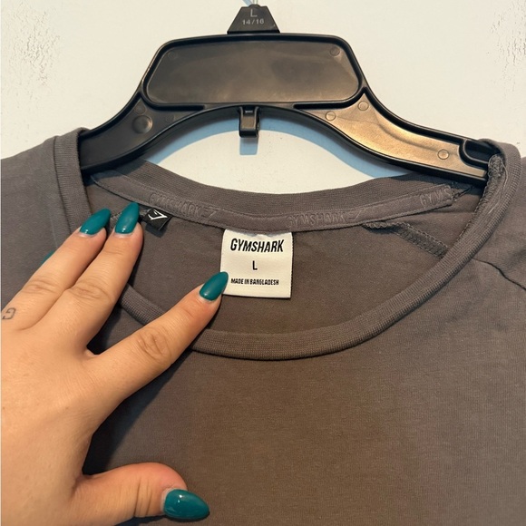 Gymshark Apollo Long Sleeve Shirt Pullover Gray Men Large Activewear - Picture 2 of 4